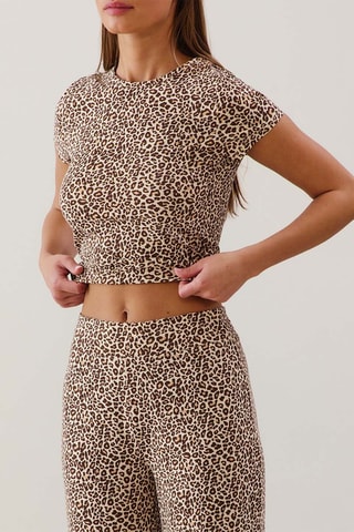 Crop top de pyjama Newleopiz - Beige