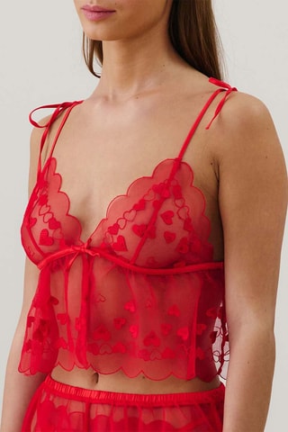 Crop top pigiama Heartloviz - Rosso