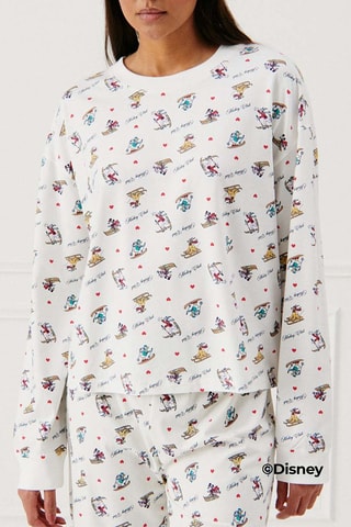 T-shirt de pyjama Mickey, Pluto et Donald Disney Ilovemickiz - Blanc