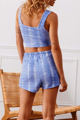 Crop top pigiama tie and dye Elliniz - Celeste