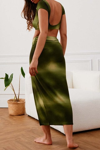 Crop top pigiama tie and dye Agraphiz - Verde