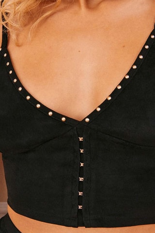 Crop top pigiama Suediliz - Nero