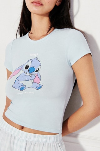 T-shirt de pyjama Stitch Lilo et Stitch Disney - Bleu