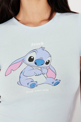 T-shirt de pyjama Stitch Lilo et Stitch Disney - Bleu