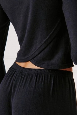 Crop top de pyjama Berryliz - Noir
