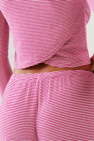 Crop top de pyjama Berryliz - Rouge