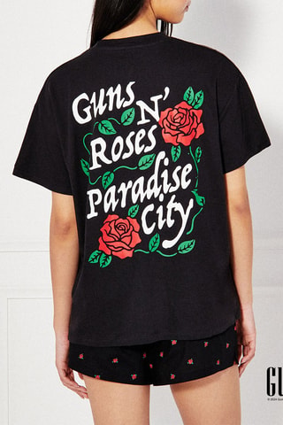 T-shirt pigiama Gunandrosiz - Nero