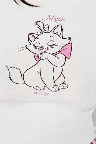 T-shirt de pyjama Marie Les Aristochats Disney - Blanc