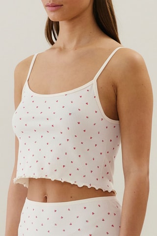 Crop top de pyjama Seamcoriz - Blanc