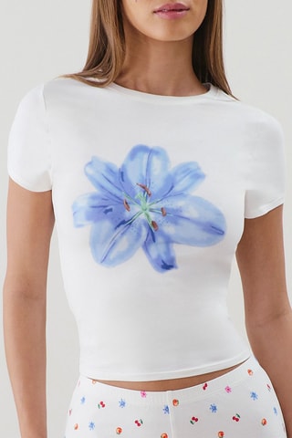 T-shirt de pyjama Newjutiz - Ecru