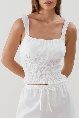 Top de pyjama Lineliz - Ecru