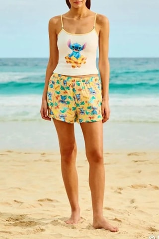 Top de pyjama Stitch Liko et Stitch Disney Hawaiistitchiz - Blanc