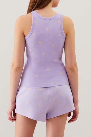 Débardeur de pyjama Broderiz - Mauve