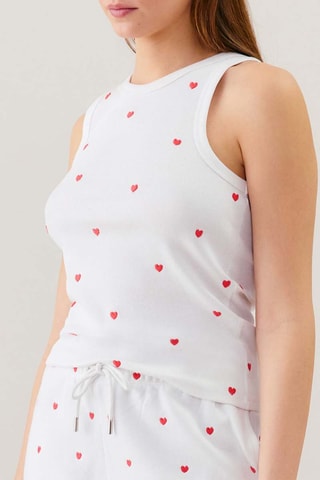 Débardeur de pyjama Broderiz - Blanc