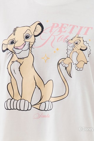 T-shirt de pyjama Simba Le Roi Lion Disney - Blanc