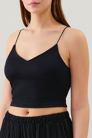 Crop top de pyjama Newlolitiz - Noir