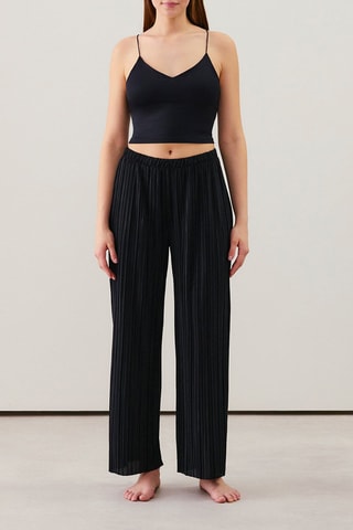 Crop top de pyjama Newlolitiz - Noir