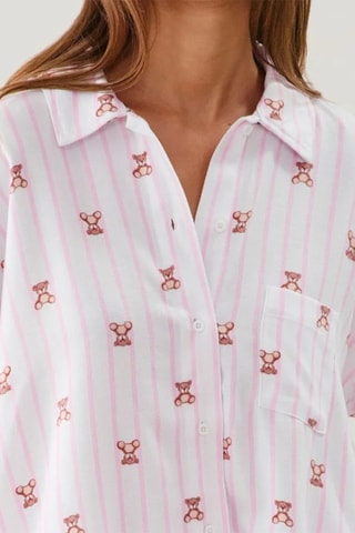 Camicia pigiama Flanelliz - Ecrù