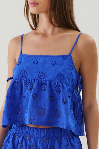 Top de pyjama Cottagiz - Bleu électrique