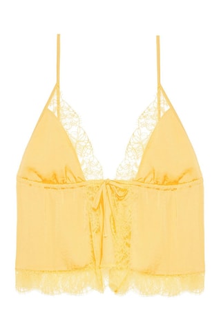 Crop top de pyjama Laceglaciz - Jaune