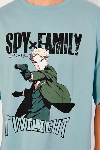 T-shirt de pyjama Loid Forger Spy x Family - Bleu clair