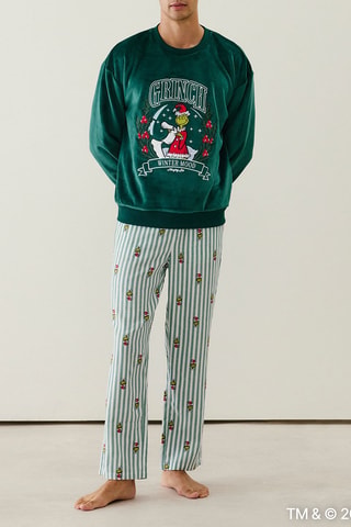 Felpa pigiama Il Grinch Snowbolgrinchiz - Verde scuro