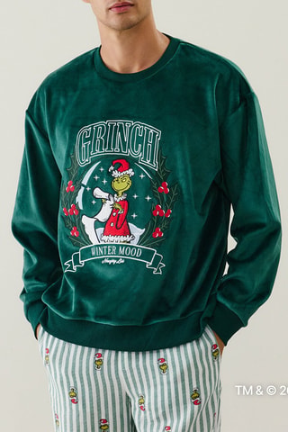Felpa pigiama Il Grinch Snowbolgrinchiz - Verde scuro