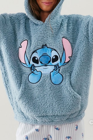 Sweat de pyjama à capuche Stitch Lilo et Stitch Disney Flufstitchiz - Bleu cobalt