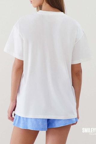 T-shirt de pyjama Smiley - Ecru