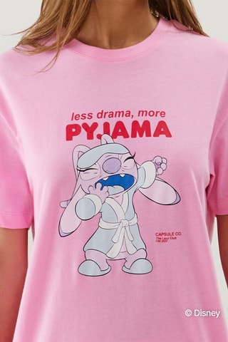T-shirt de pyjama Angel Lilo et Stitch Disney Doangeliz - Rose poudré