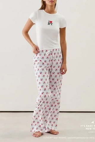 T-shirt pigiama Ilovenyiz - Bianco