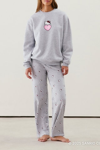 Sweat de pyjama Hello Kitty Sanrio Greykittyiz - Gris chiné