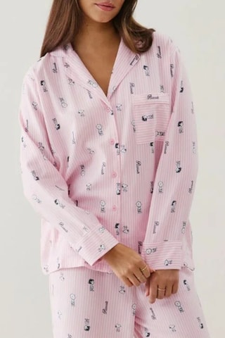Chemise de pyjama Snoopy et les Peanuts Flasnoopyiz - Rose