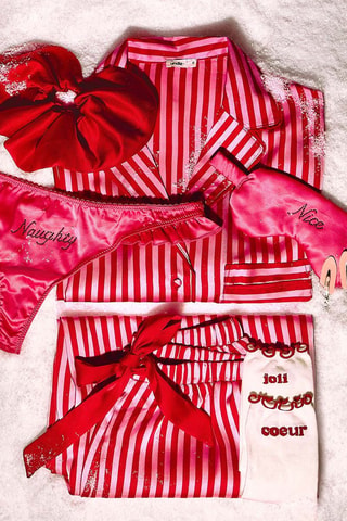 Camicia pigiama Bowstripiz - Rosso