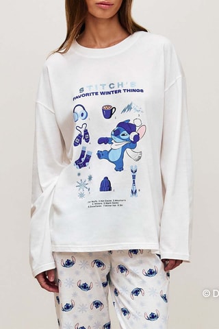 T-shirt de pyjama Stitch Lilo et Stitch Disney Skistitchiz - Blanc