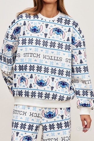 Sweat de pyjama Stitch Lilo et Stitch Disney Coldstitchiz - Ecru