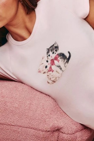 T-shirt pigiama Cuteanimiz - Rosa