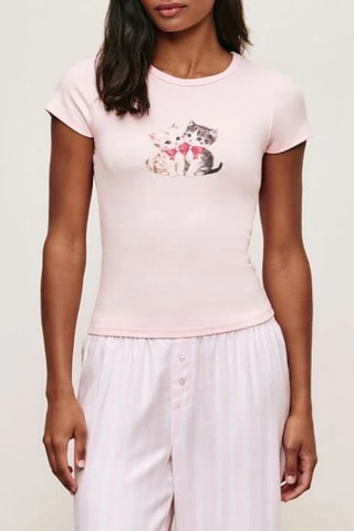 T-shirt pigiama Cuteanimiz - Rosa