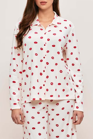 Camicia pigiama Loveliz - Ecrù
