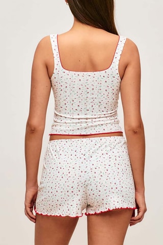 Débardeur de pyjama Flowersquariz - Blanc