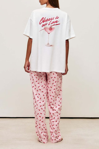 T-shirt de pyjama Luckydotiz - Ecru