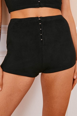 Shorts pigiama a vita alta Suediliz - Nero