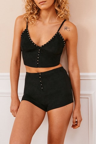Shorts pigiama a vita alta Suediliz - Nero