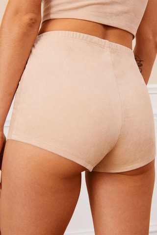 Short de pyjama taille haute Suediliz - Beige