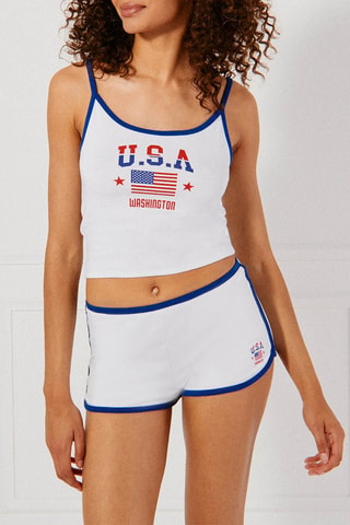 Short de pyjama Usaiz - Blanc
