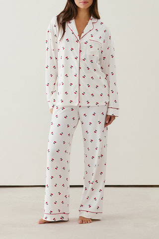 Pantaloni pigiama Cozycherriz - Bianco