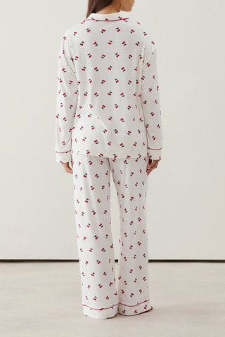 Pantaloni pigiama Cozycherriz - Bianco