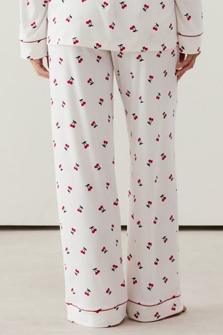 Pantaloni pigiama Cozycherriz - Bianco