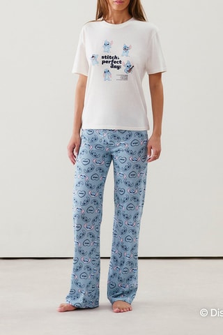 Pantalon de pyjama Stitch Lilo et Stitch Disney Jourdistitchiz - Ciel