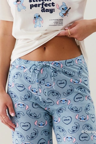 Pantalon de pyjama Stitch Lilo et Stitch Disney Jourdistitchiz - Ciel
